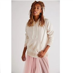 We the Free Beigey White Ombre Zuma Hoodie Sweater size Small